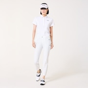 Elevate Spotted Jacquard Polo - White