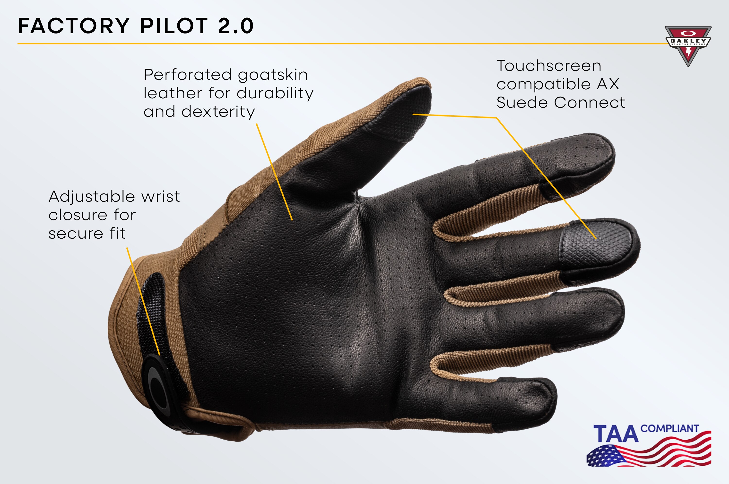 Oakley Factory Pilot 2.0 Glove TAA Compliant - Coyote | Oakley® CA