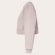 Radiant Peach Fleece Cropped 1 - Smoked Pearl