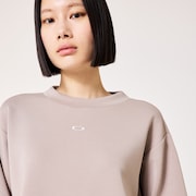 Radiant Peach Fleece Cropped 1 - Smoked Pearl