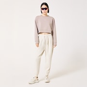 Radiant Peach Fleece Cropped 1 - Smoked Pearl