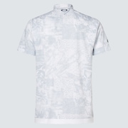 Skull Icy Breath Digital Mock Shirt - White Print