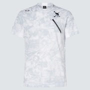 Skull Icy Breath Digital Mock Shirt - White Print