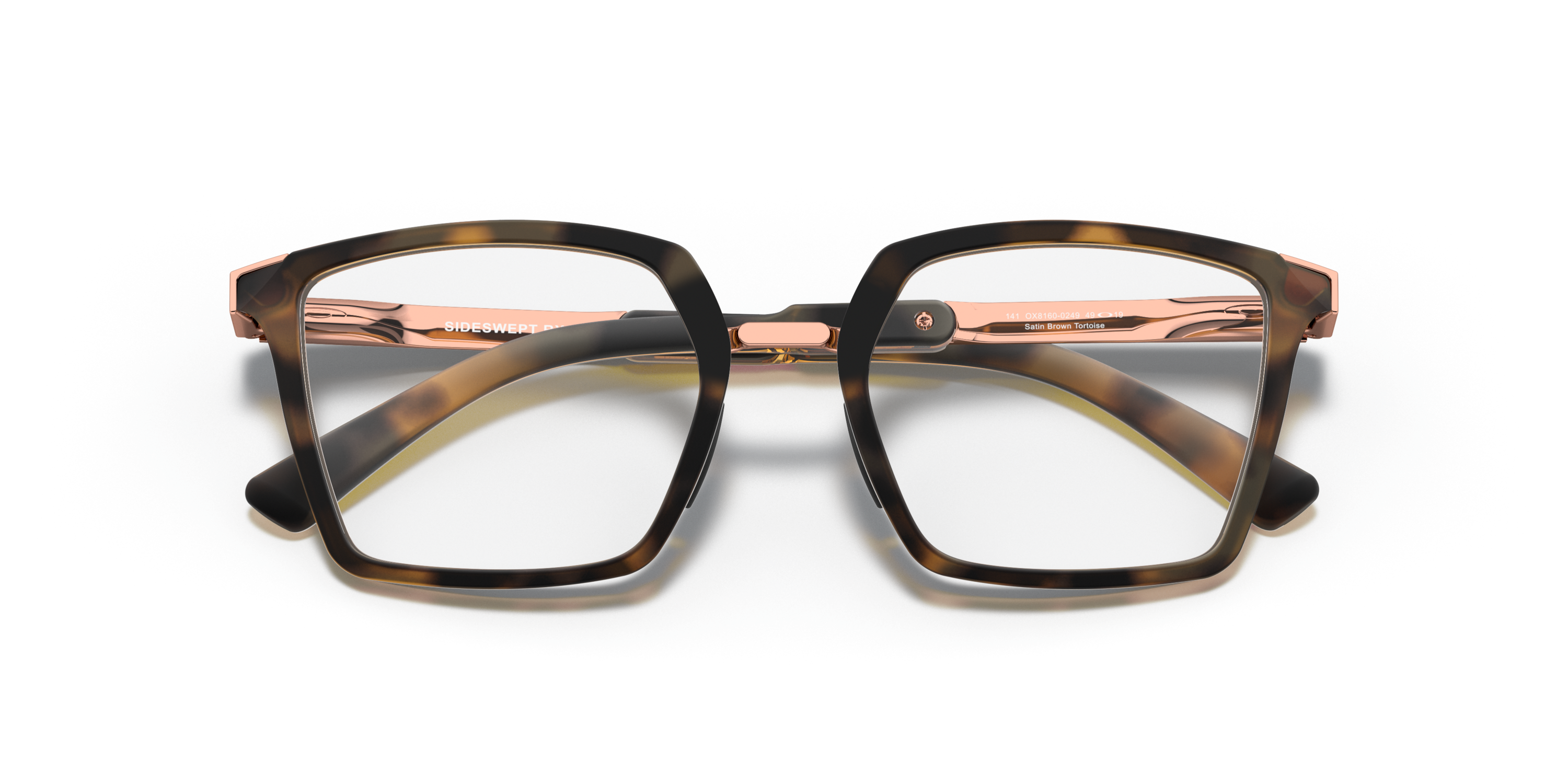 Side Swept Satin Brown Tortoise Eyeglasses | Oakley® US