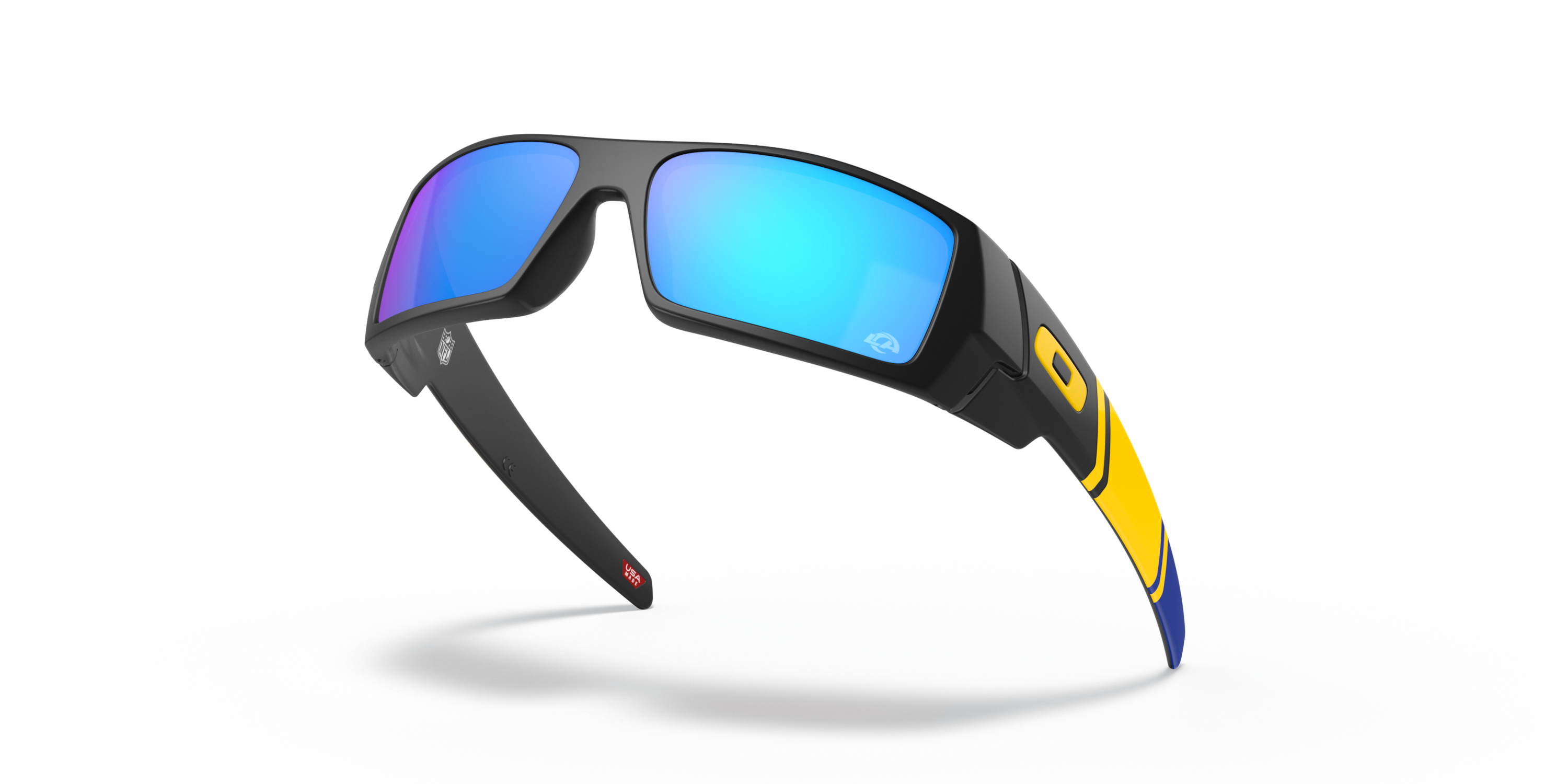 Los Angeles Rams Gascan® Prizm Sapphire Lenses, Matte Black Frame