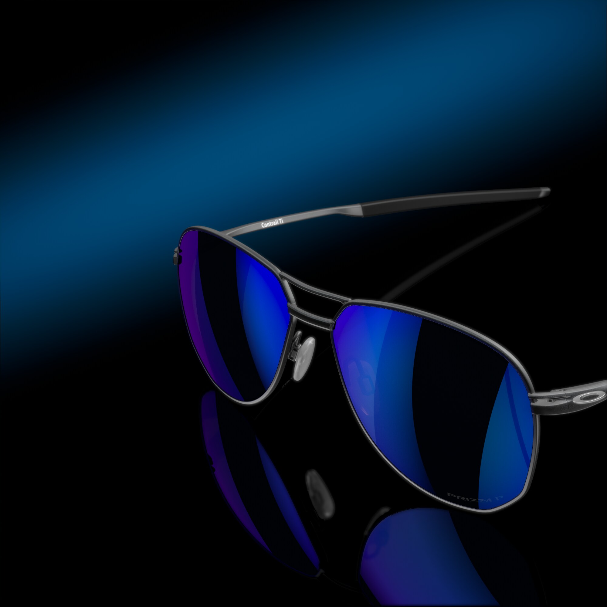 Oakley Contrail TI Sunglasses with Satin Light Steel Frame and Prizm ...