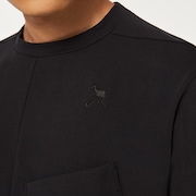 Skull Common Ls Crew Tee - Blackout