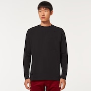Skull Common Ls Crew Tee - Blackout