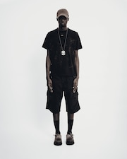 Camiseta Oakley x PIET Caution Ripped Full - Jet Black