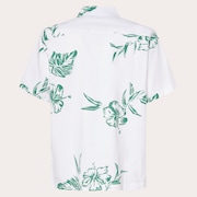 Hibiscus Breeze Shirt - Aop Hibiscus White/Green