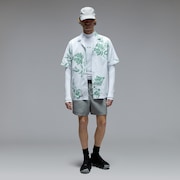 Aop Hibiscus White/Green