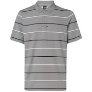 Piquet Striped Polo - Steel Gray