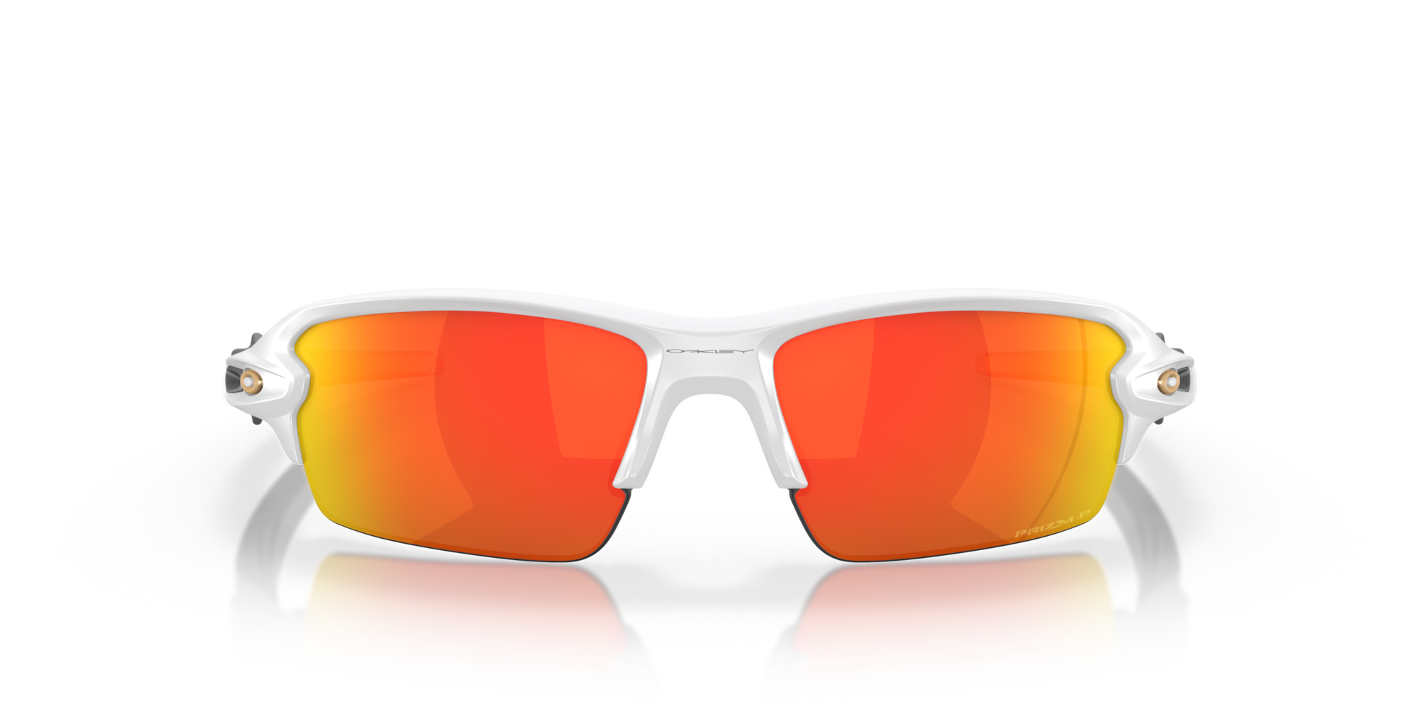Flak® 2.0 (Low Bridge Fit) Prizm Ruby Polarized Lenses, Matte White