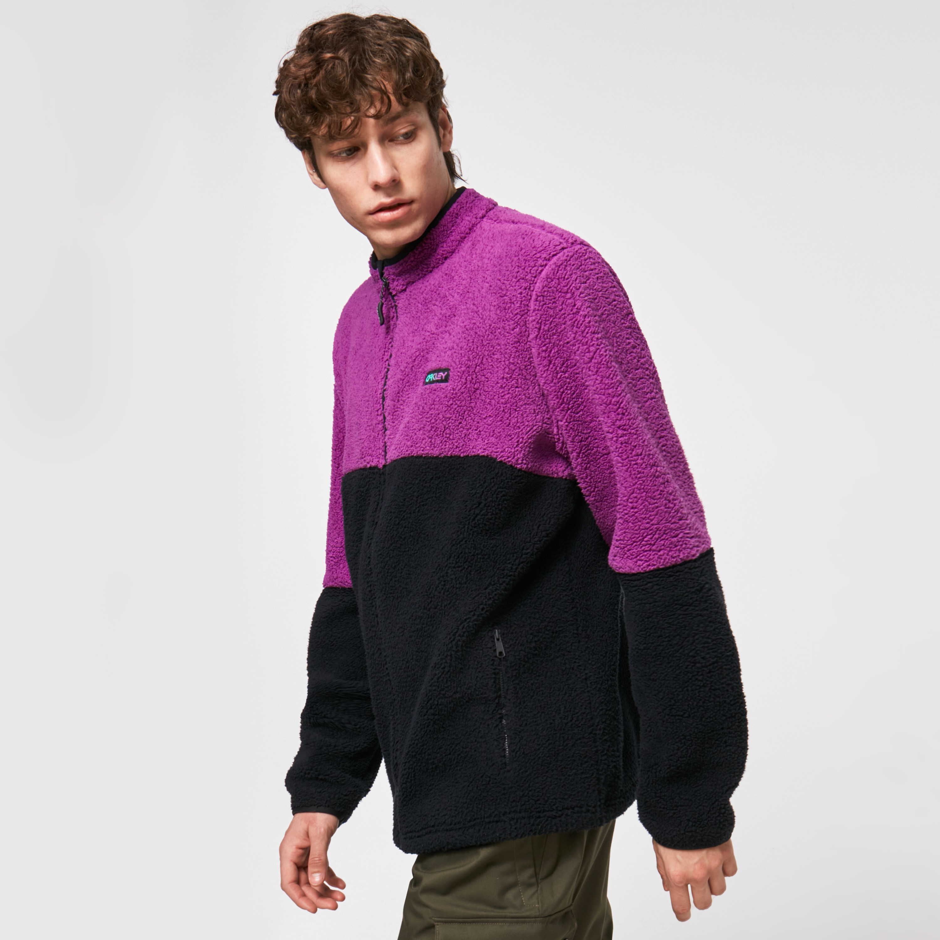 Oakley Gradient B1B patch FZ fleece - Blackout/Ultra Purple