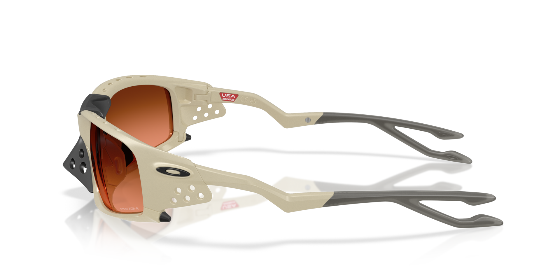 Oakley Plantaris SQ Sunglasses with Mahogany Frame and Prizm Black