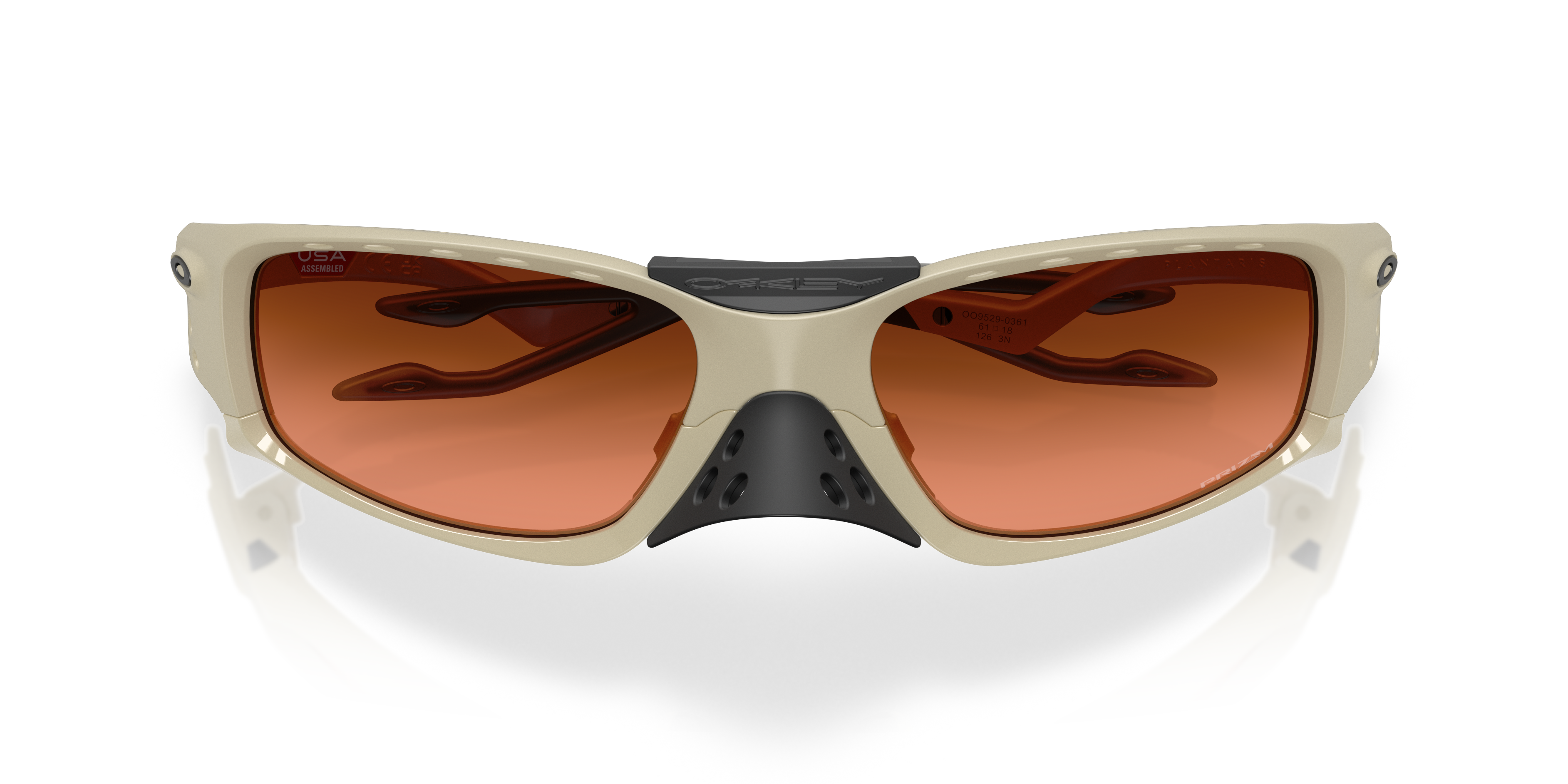 Oakley Plantaris SQ Sunglasses with Mahogany Frame and Prizm Black