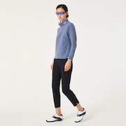 Elevate Embossed LS Mock Shirt - Blue Tar