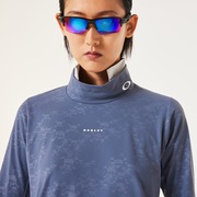 Elevate Embossed LS Mock Shirt - Blue Tar