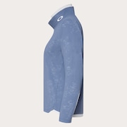Elevate Embossed LS Mock Shirt - Blue Tar