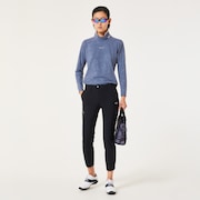 Elevate Embossed LS Mock Shirt - Blue Tar