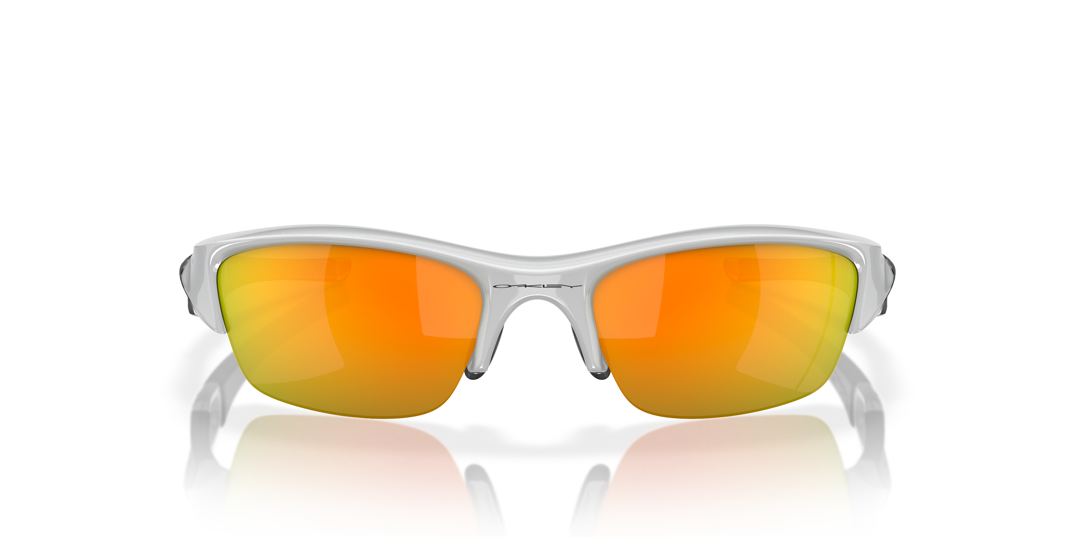 Flak Jacket® Fire Iridium Lenses, Silver Frame Sunglasses | Oakley® CA