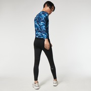Technical Base Layer LS V Neck - Blue Storm Print
