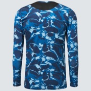 Technical Base Layer LS V Neck - Blue Storm Print