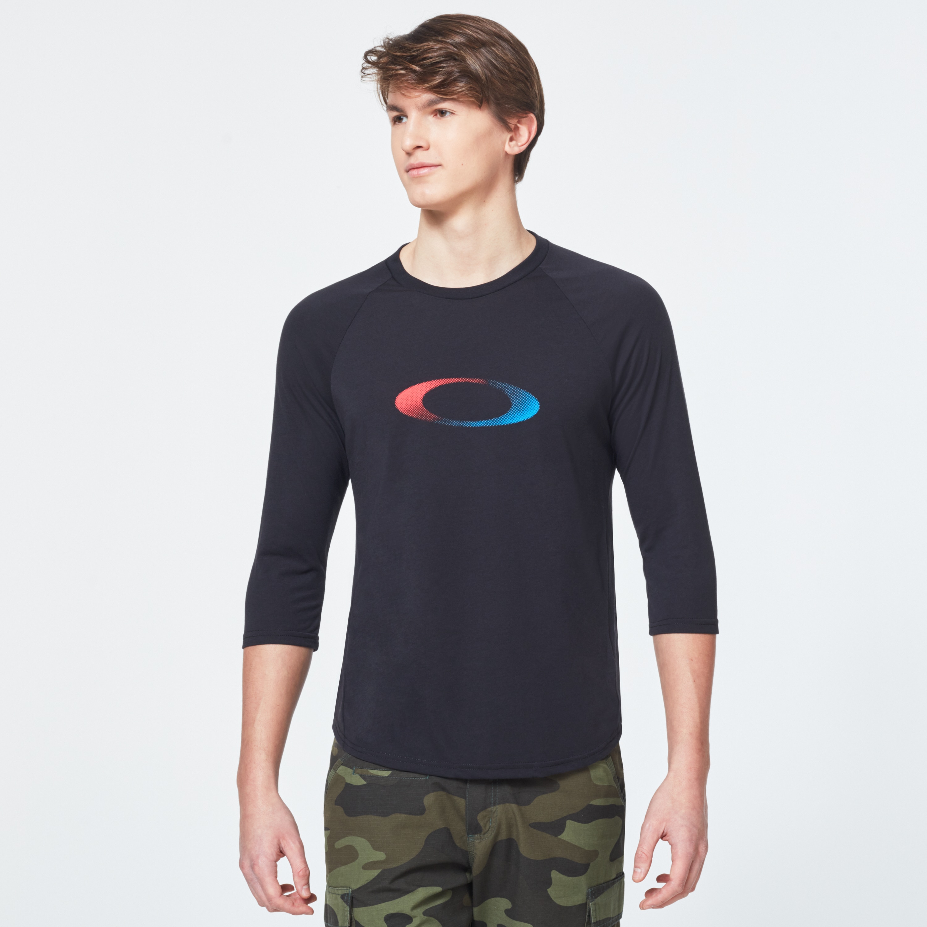 Oakley USA Gradient Ellipse 3/4 Tee - Blackout | Oakley