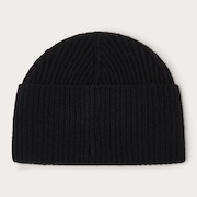 Ellipse Ribbed Beanie - Blackout
