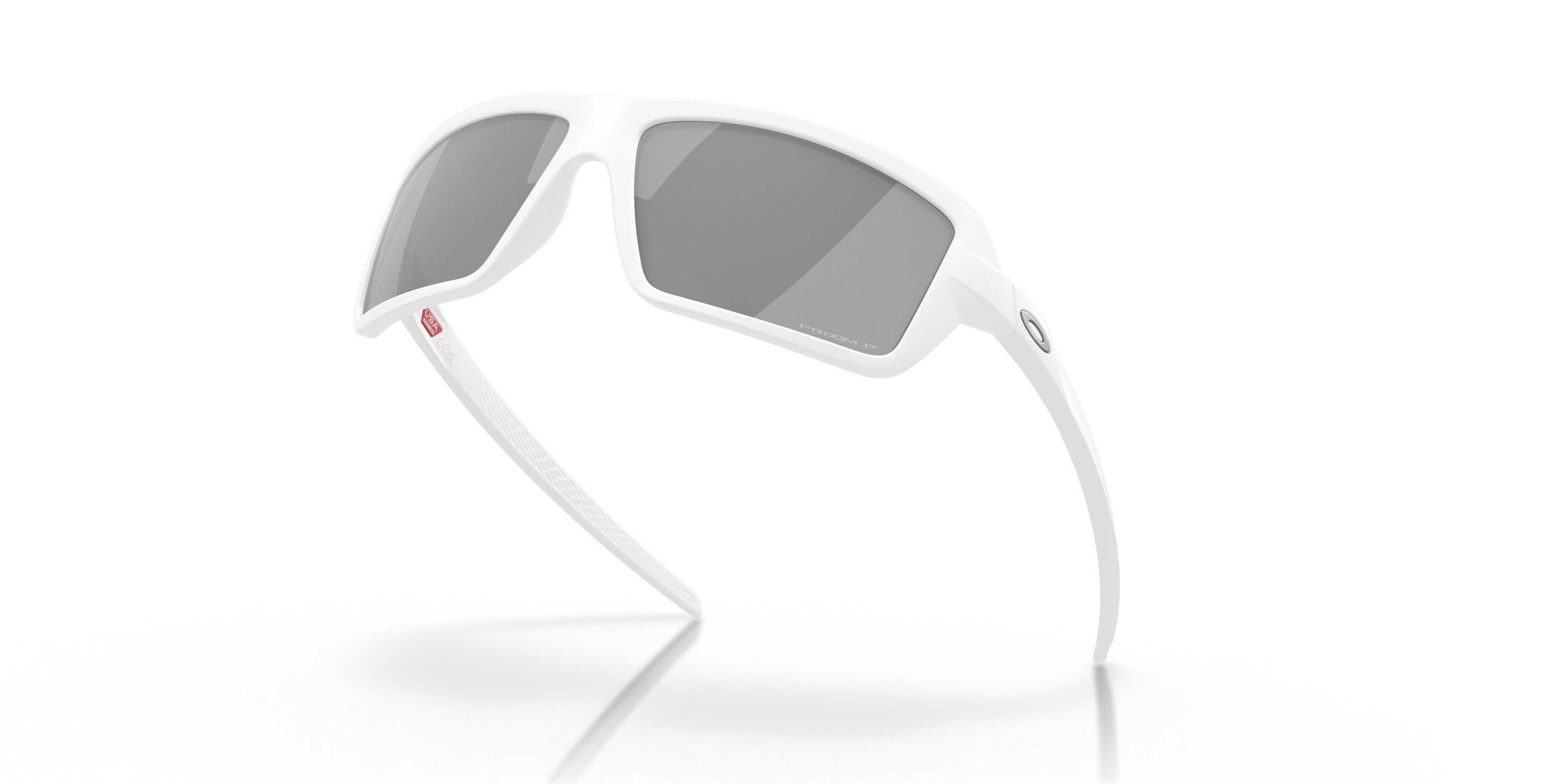 Cables Prizm Black Polarized Lenses, Matte White Frame Sunglasses