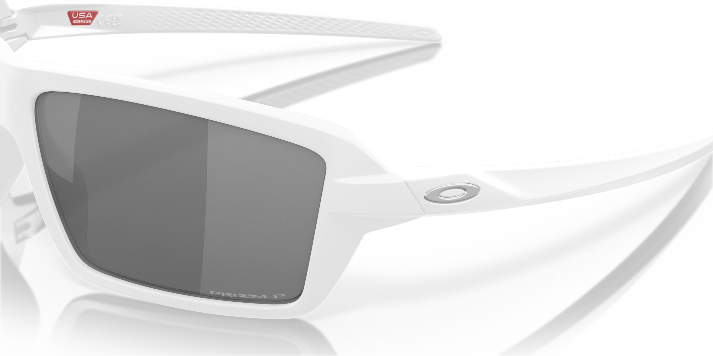 Cables Prizm Black Polarized Lenses, Matte White Frame Sunglasses