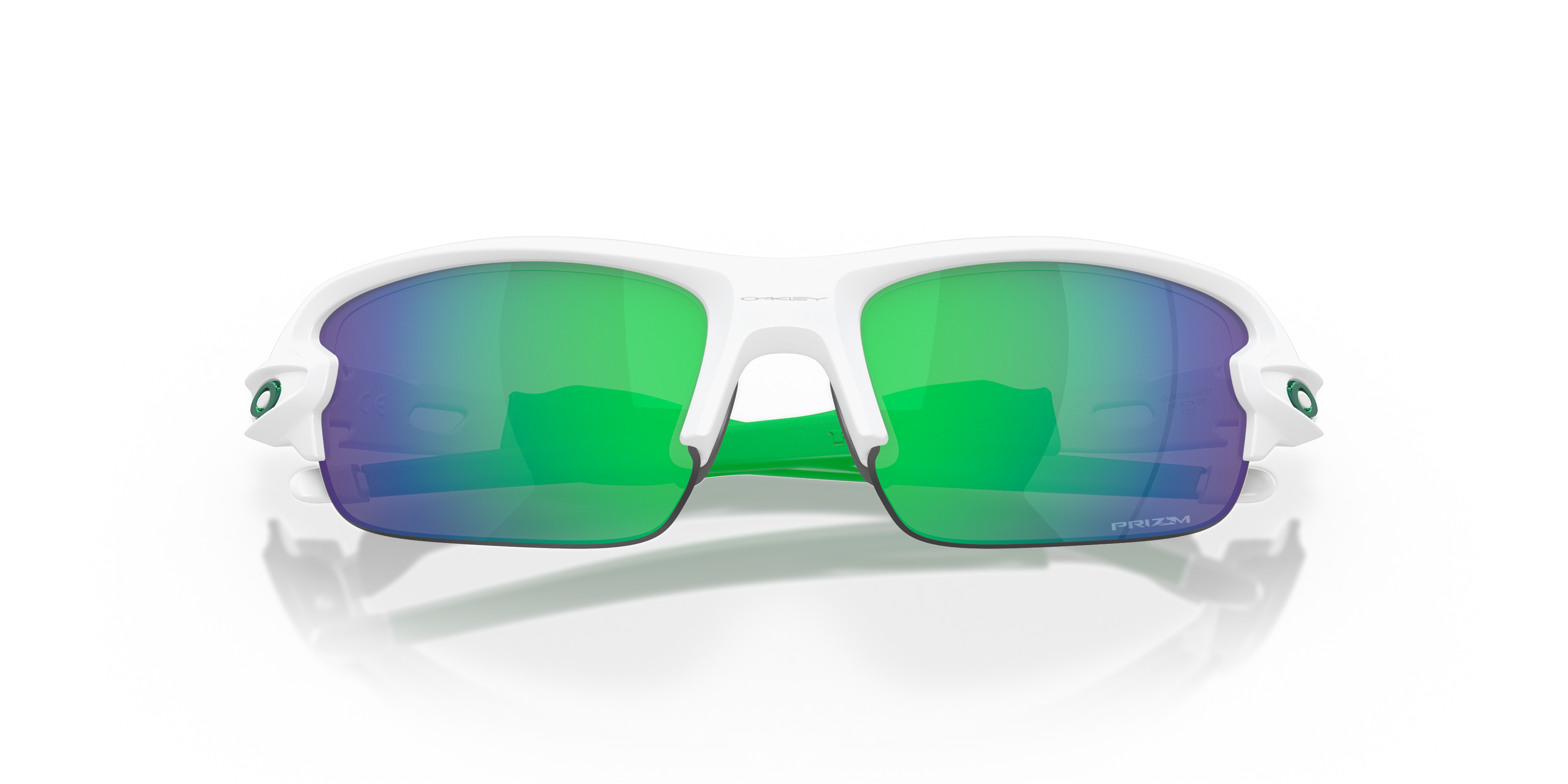 Flak® XXS (Youth Fit) Prizm Jade Lenses, Matte White Frame