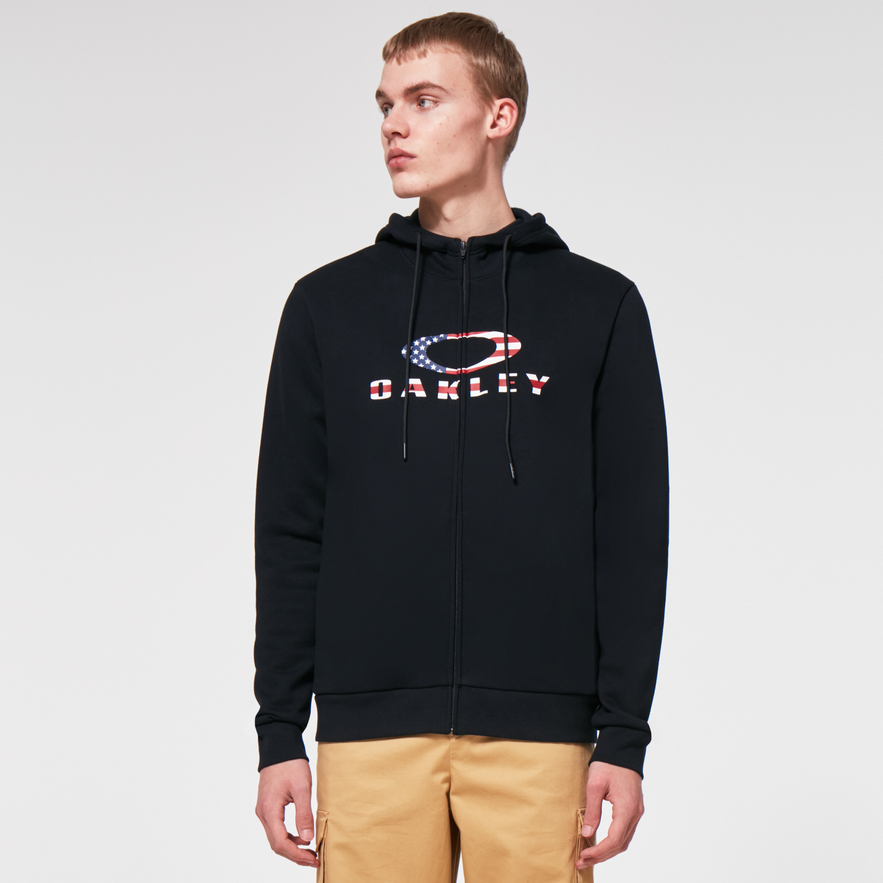 cloth&crossフード付きパーカー ハグオーアー Oakley Bark FZ Hoodie 2.0 - Black/American Flag | Oakley® US