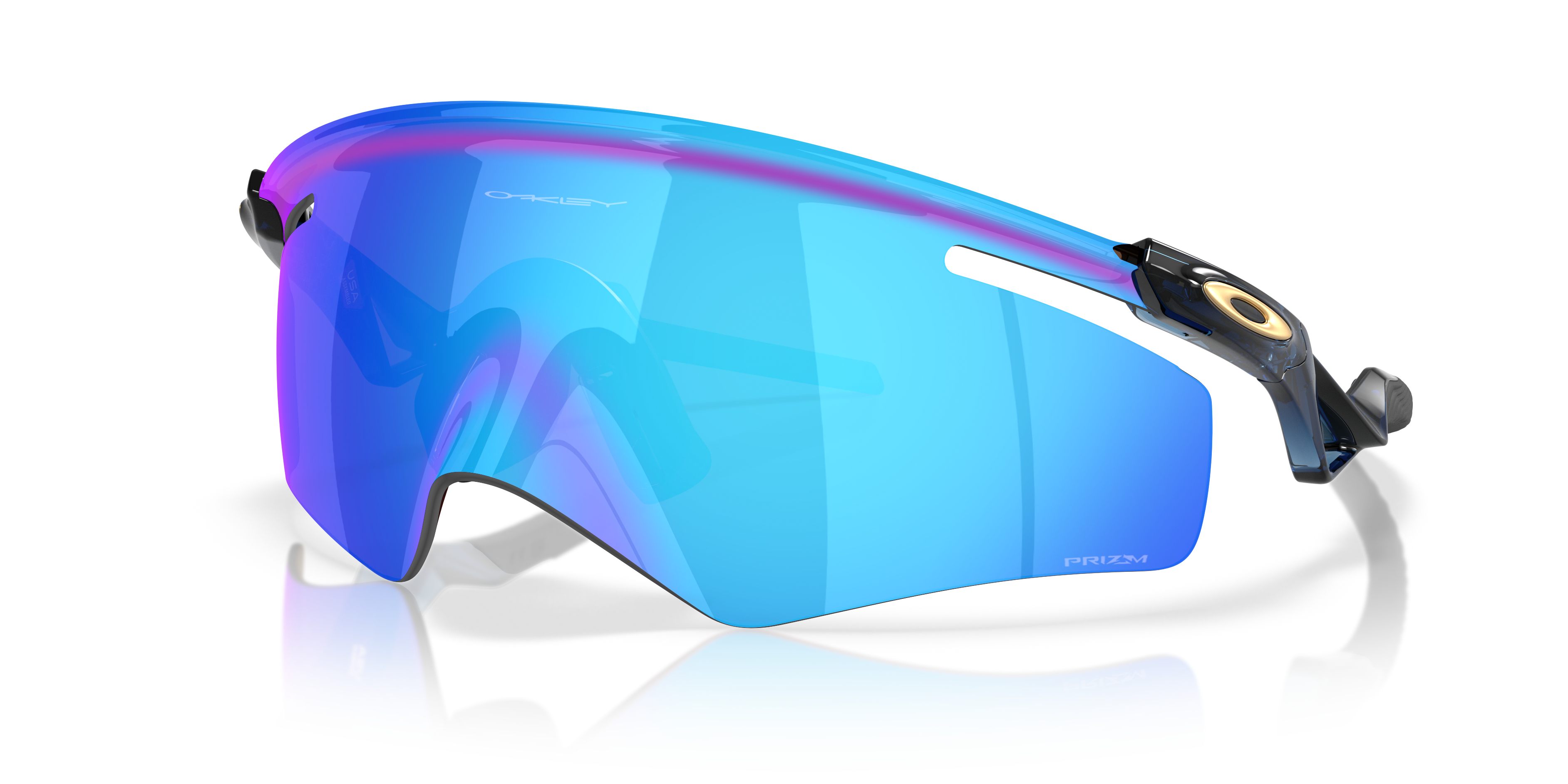 QNTM Kato™ Prizm Sapphire Lenses, Transparent Stonewash Frame