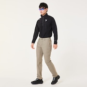Skull Embossed LS Mock Shirt - Blackout
