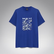 Waterscape Waves Tee - Electric Blue