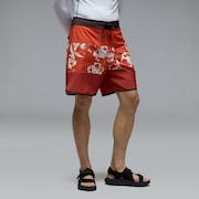 Session Rc 19" Boardshort - Camo Hibiscus Av Orange