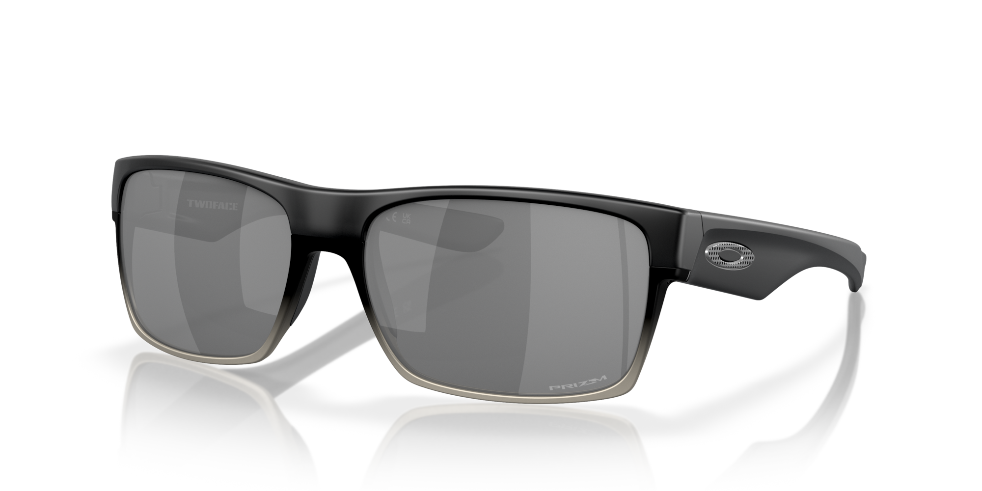 TwoFace™ Chrome Iridium Lenses, Matte Black Frame Sunglasses Oakley® US