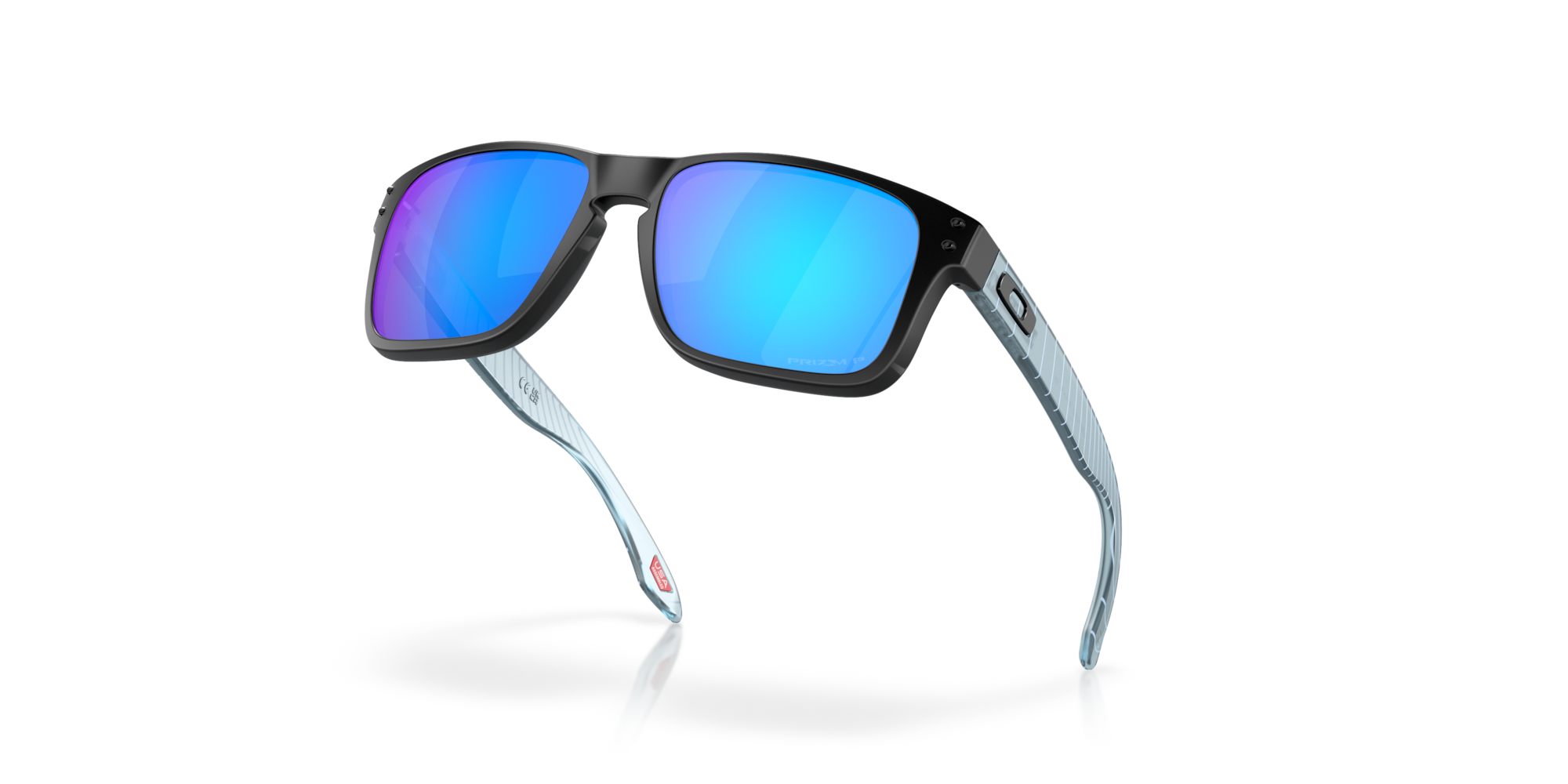 Holbrook™ XS (Youth Fit) Prizm Sapphire Polarized Lenses, Matte Transparent Stonewash Frame
