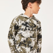 Ytr Dry Tech Cotton Fleece Hoody 10.0 - Green Print