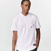 Camiseta Polo Oakley Skull Pin - White