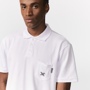 Camiseta Polo Oakley Skull Pin - White