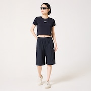 Radiant Essential Cropped Tee - Pitch Black