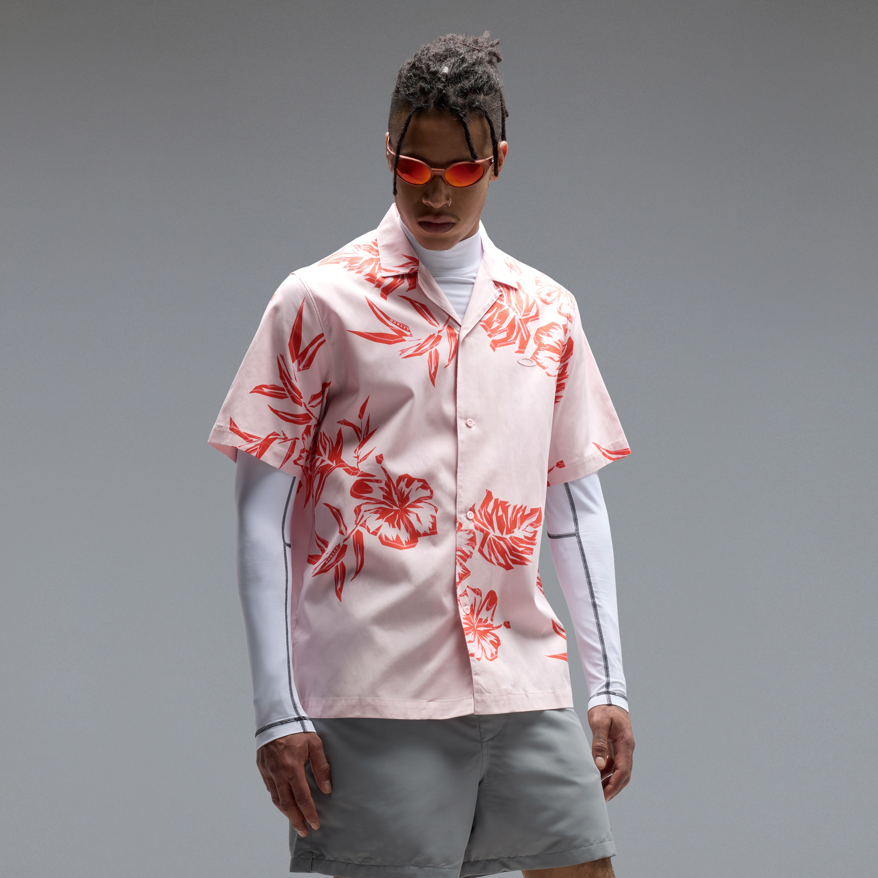 Oakley Hibiscus Breeze Shirt - Aop Hibiscus Pink/Orange | Oakley® US