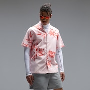 Hibiscus Breeze Shirt - Aop Hibiscus Pink/Orange