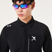 Skull Ideally Hybrid LS Shirt - Blackout