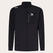 Skull Ideally Hybrid LS Shirt - Blackout
