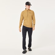 Skull Embossed LS Mock Shirt - Antique Bronze