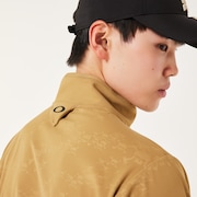 Skull Embossed LS Mock Shirt - Antique Bronze
