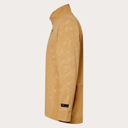 Skull Embossed LS Mock Shirt - Antique Bronze